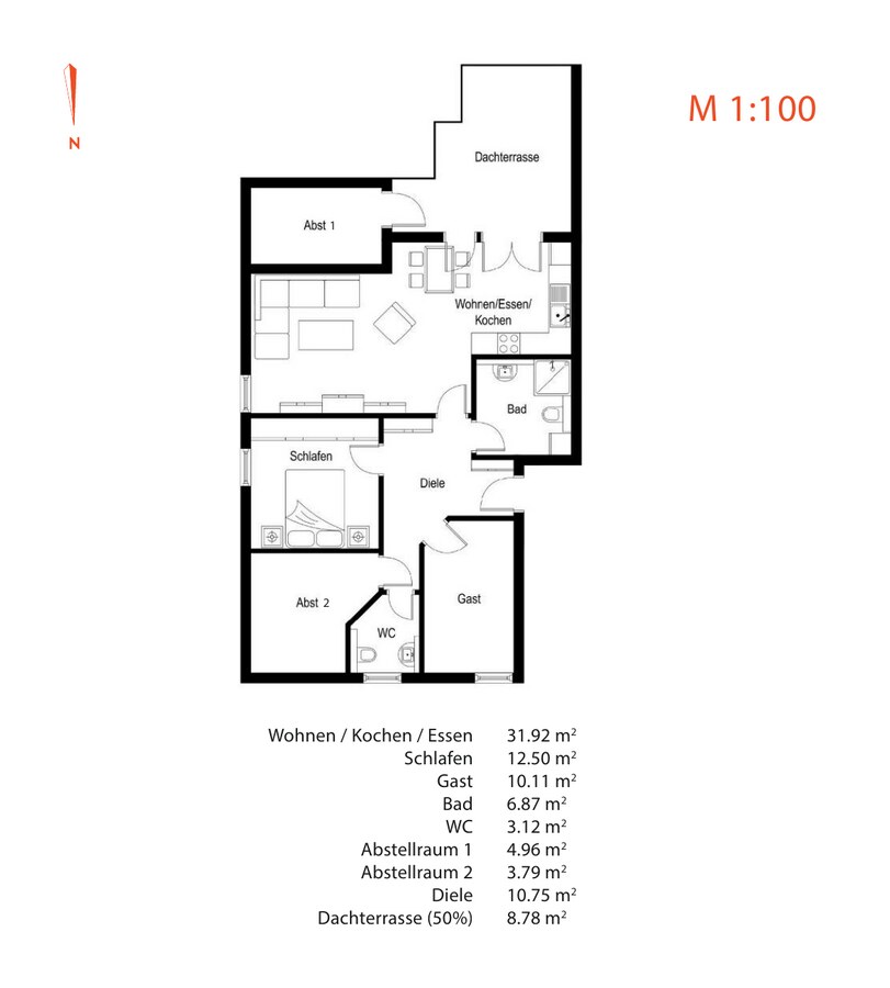 Grundriss Wohnung 7