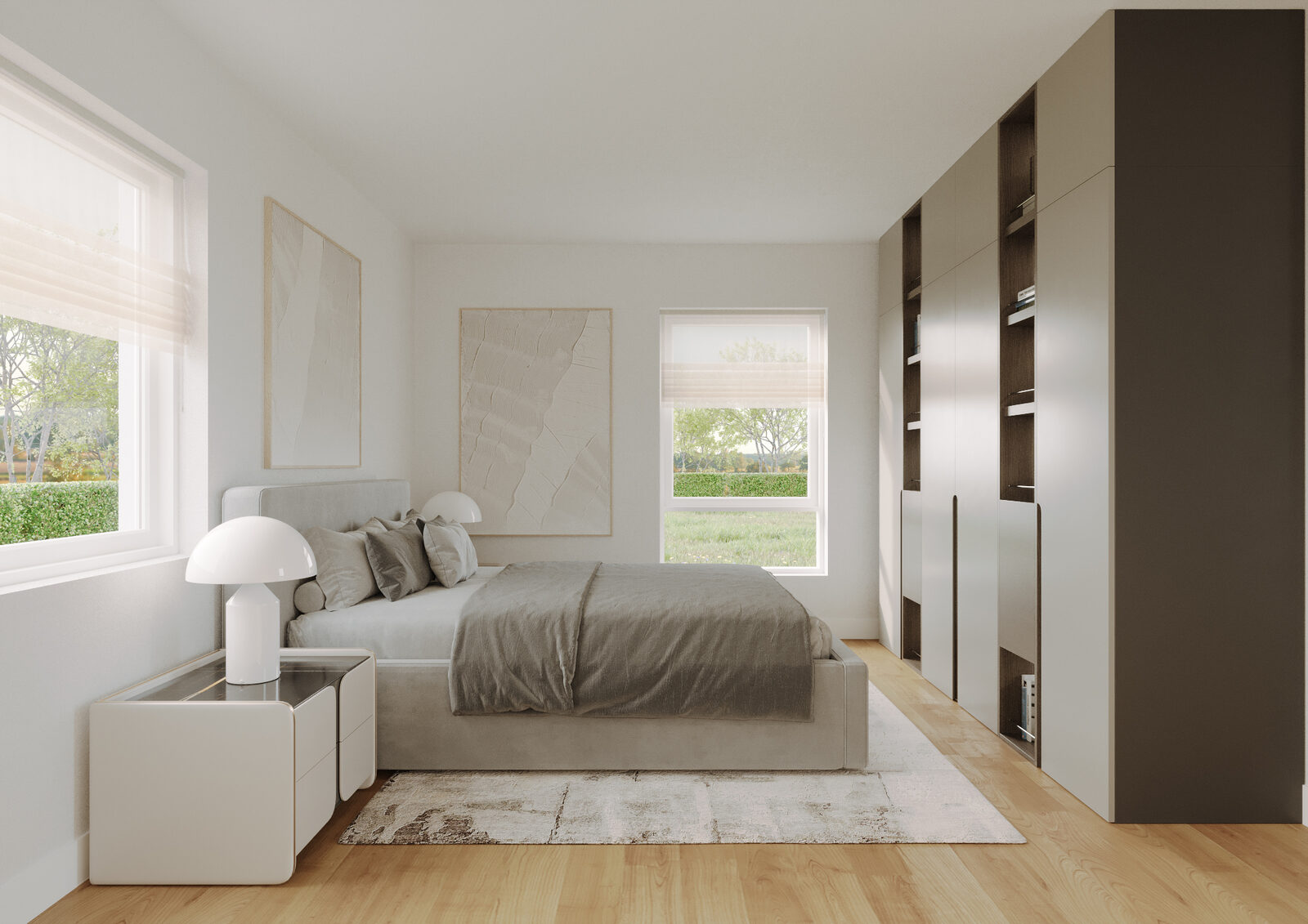 Schlafzimmer mit Einbauschrank